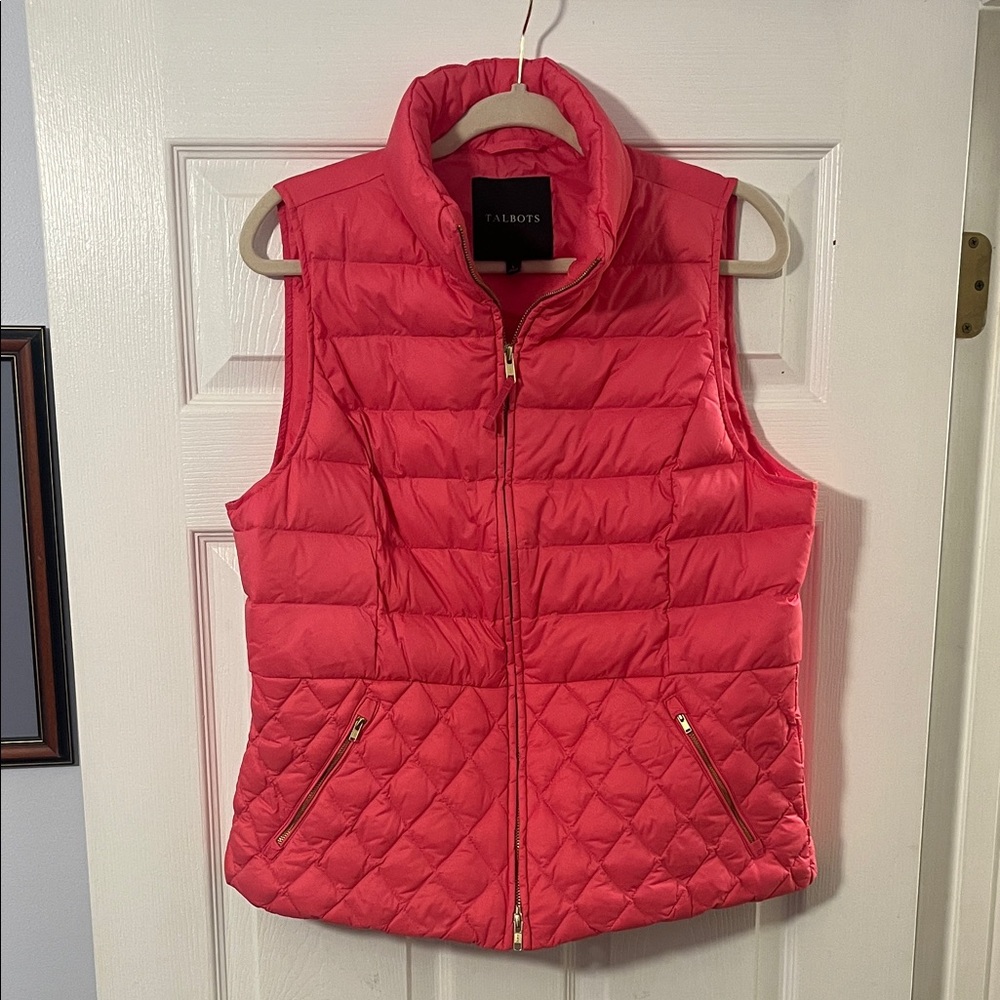 Talbots Women's Coral Quilted Vest